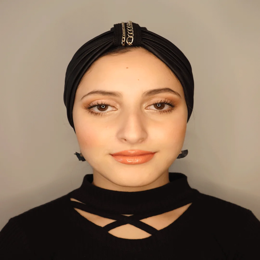 Leather-effect chain turban - Image 4