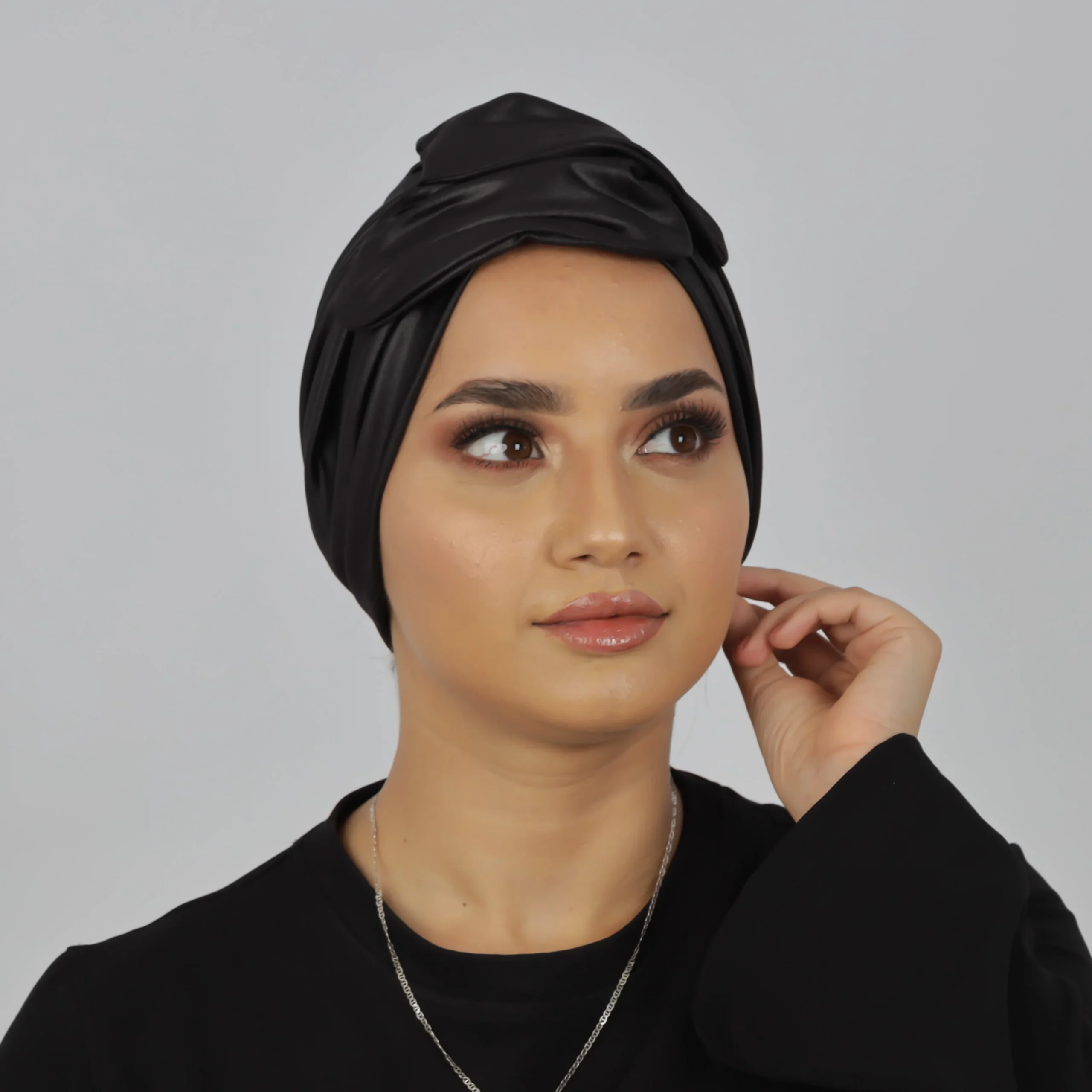 Turbante Semi Wire de efecto piel