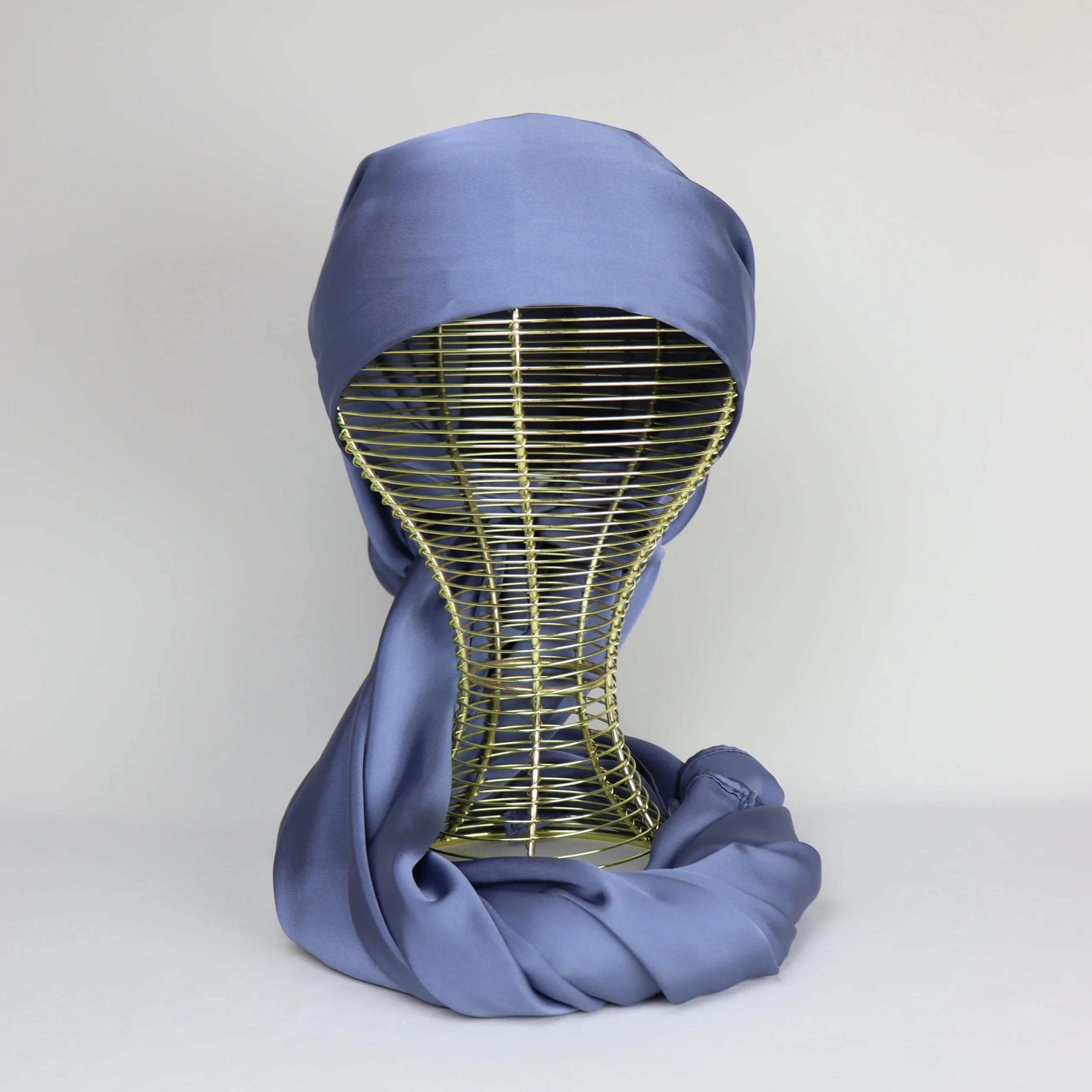 Turbante chal de satén semiseda ajustable - Imagen 11