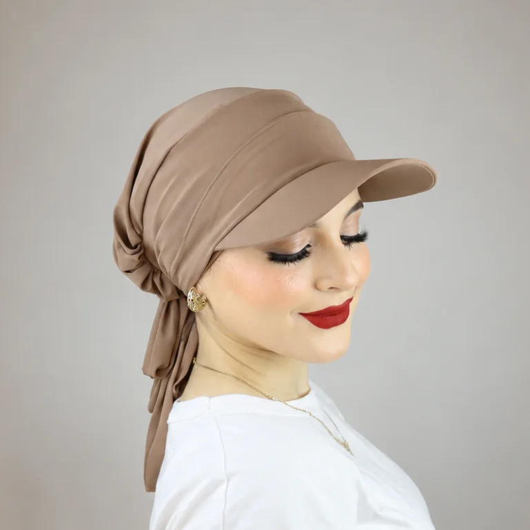 Turban froncé ou casquette ajustable et cache-cou 2 ou 3 pièces – Image 2