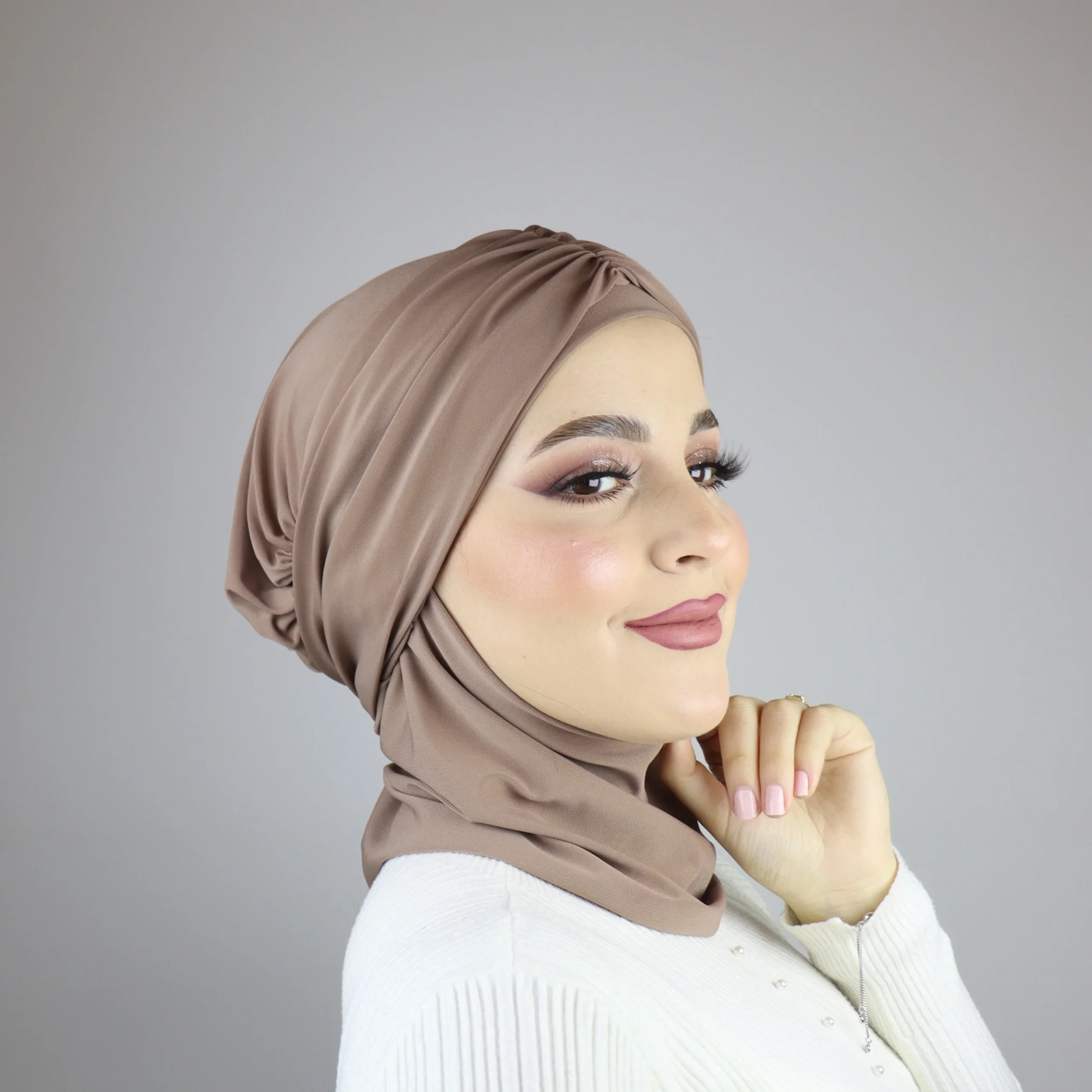 Turban froncé ou casquette ajustable et cache-cou 2 ou 3 pièces – Image 22