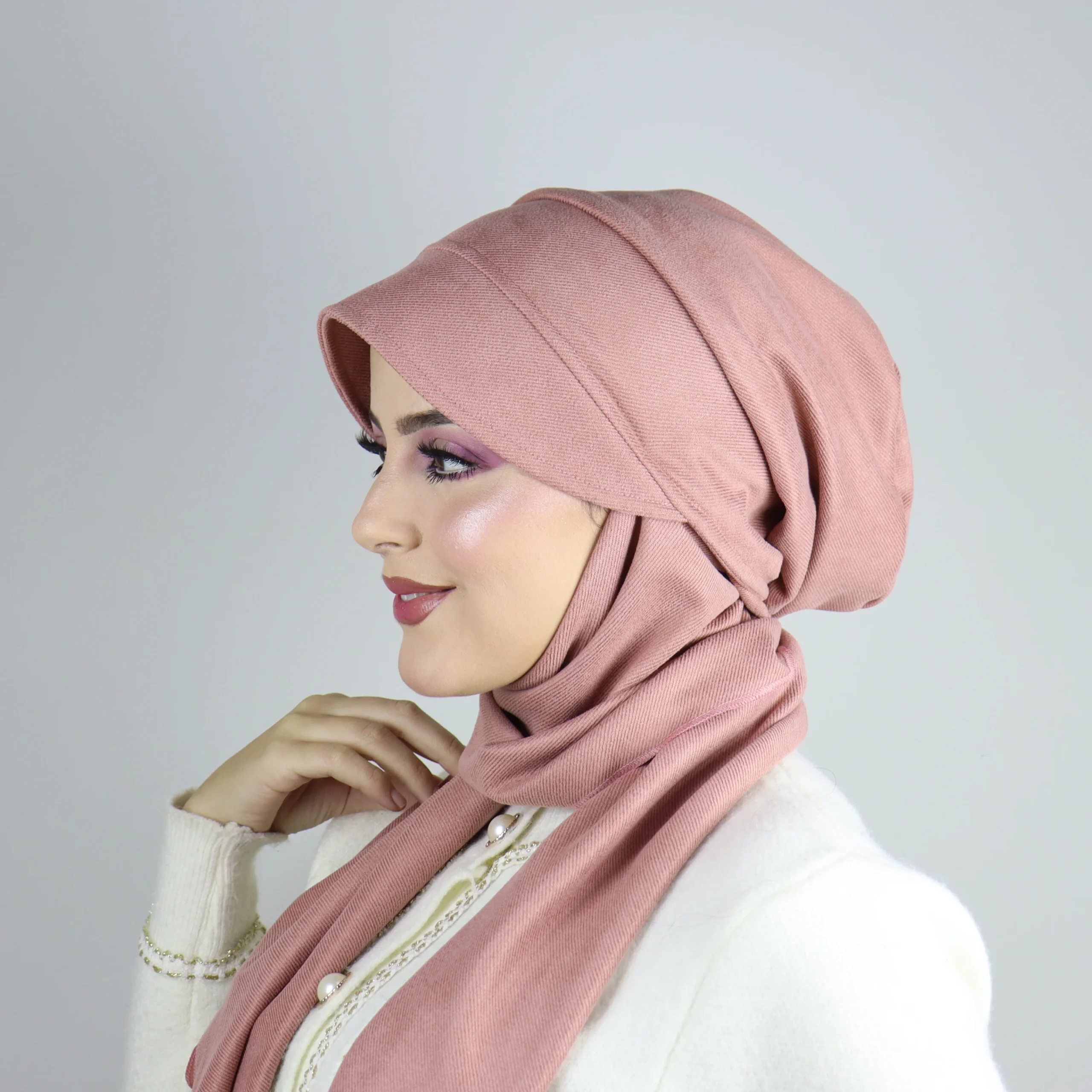 Boina hiyab con chal y minivisera - Imagen 3