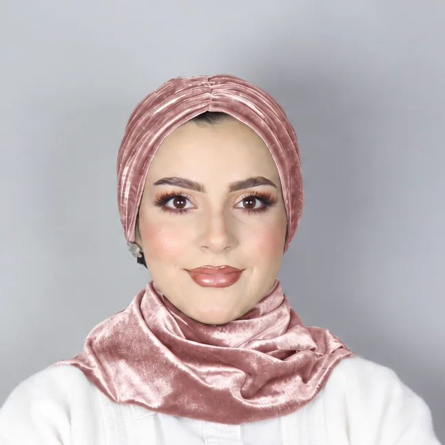 توربان شال شتوي من المخمل قابل للتعديل بإغلاق مغناطيسي - الصورة 4