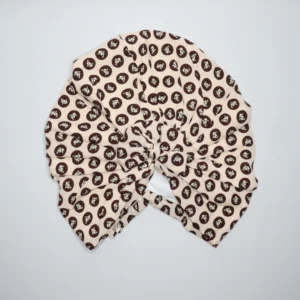 Turbante estampado beige