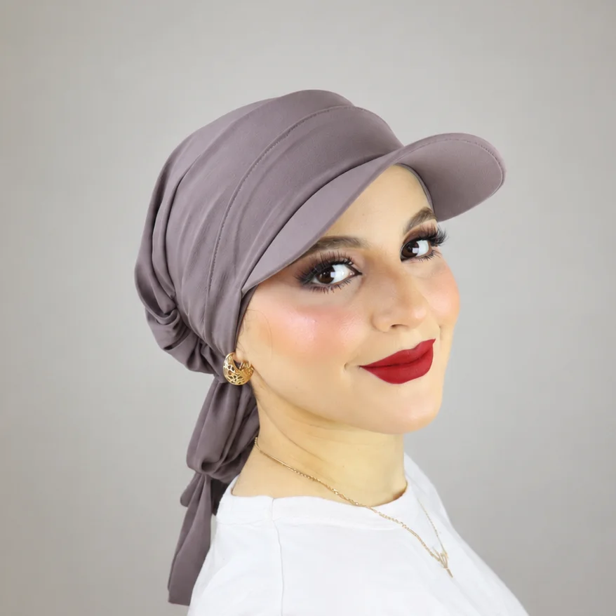 Turban froncé ou casquette ajustable et cache-cou 2 ou 3 pièces – Image 4