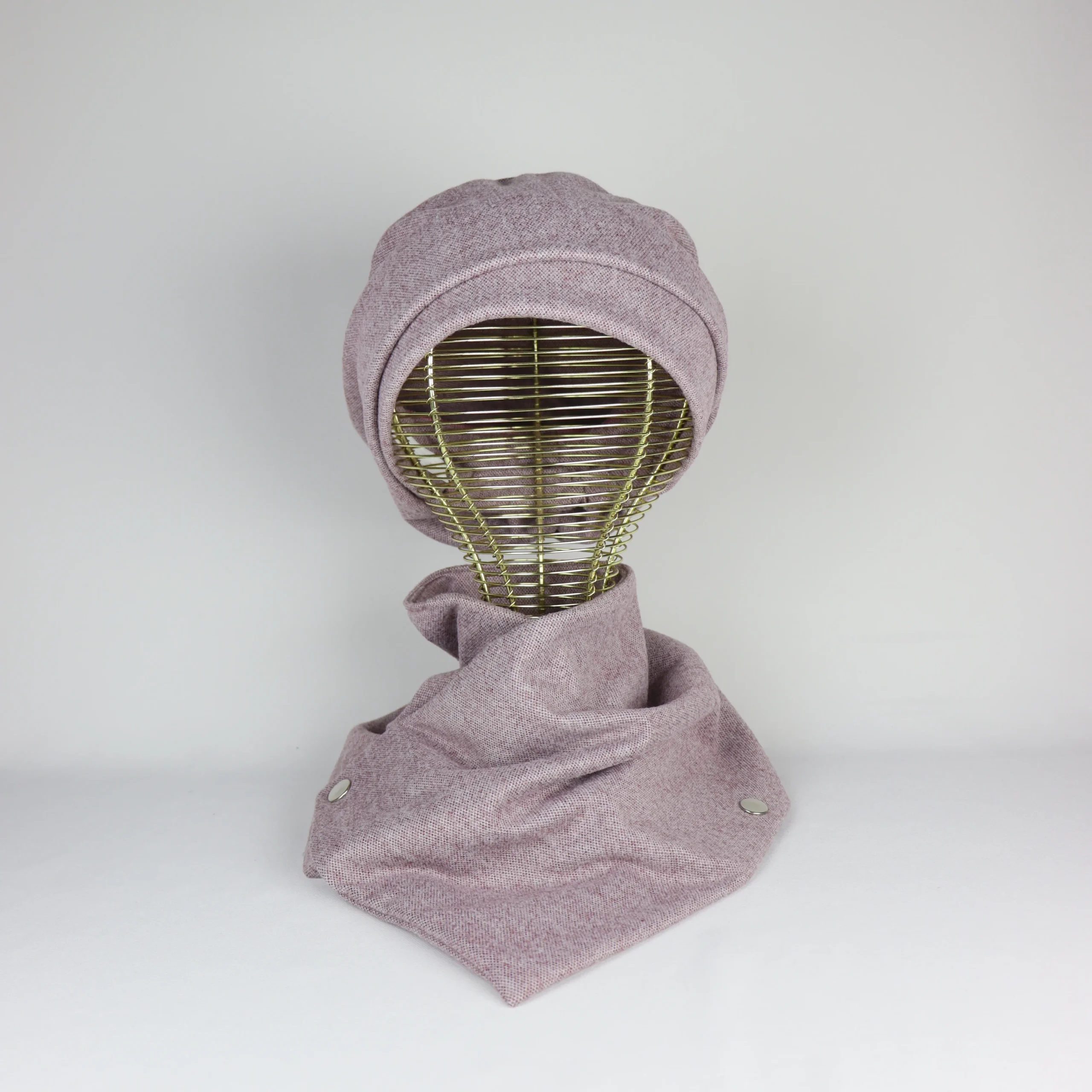 Boina de invierno de lana con efecto cachemira ajustable - Imagen 4