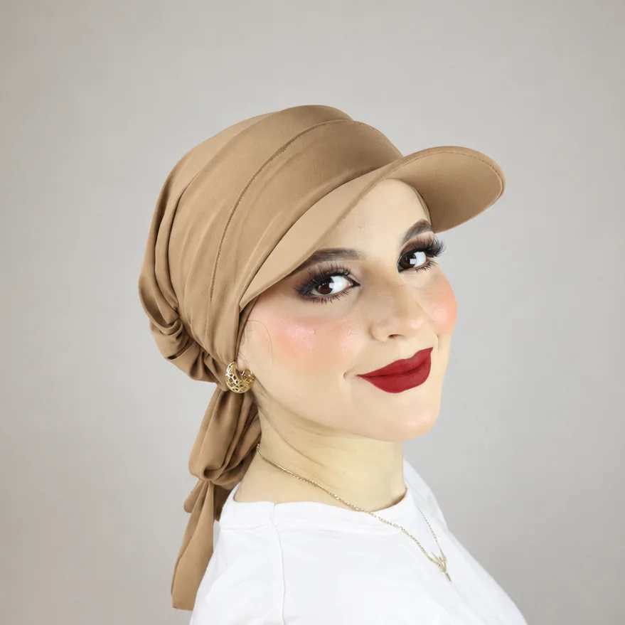 Turban froncé ou casquette ajustable et cache-cou 2 ou 3 pièces – Image 3