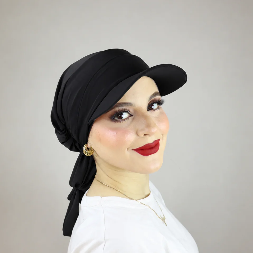 Turban froncé ou casquette ajustable et cache-cou 2 ou 3 pièces – Image 7